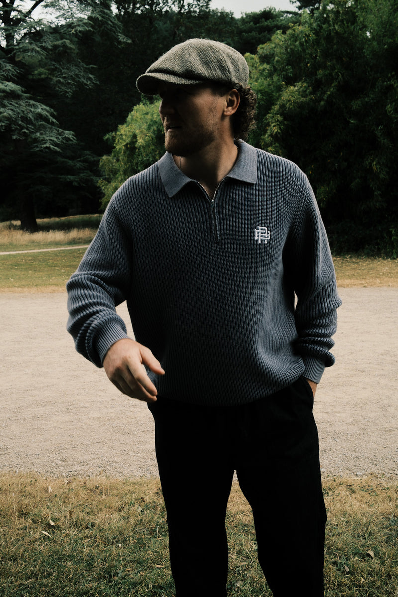 FISHERMAN 1/4 ZIP - ACID BLUE