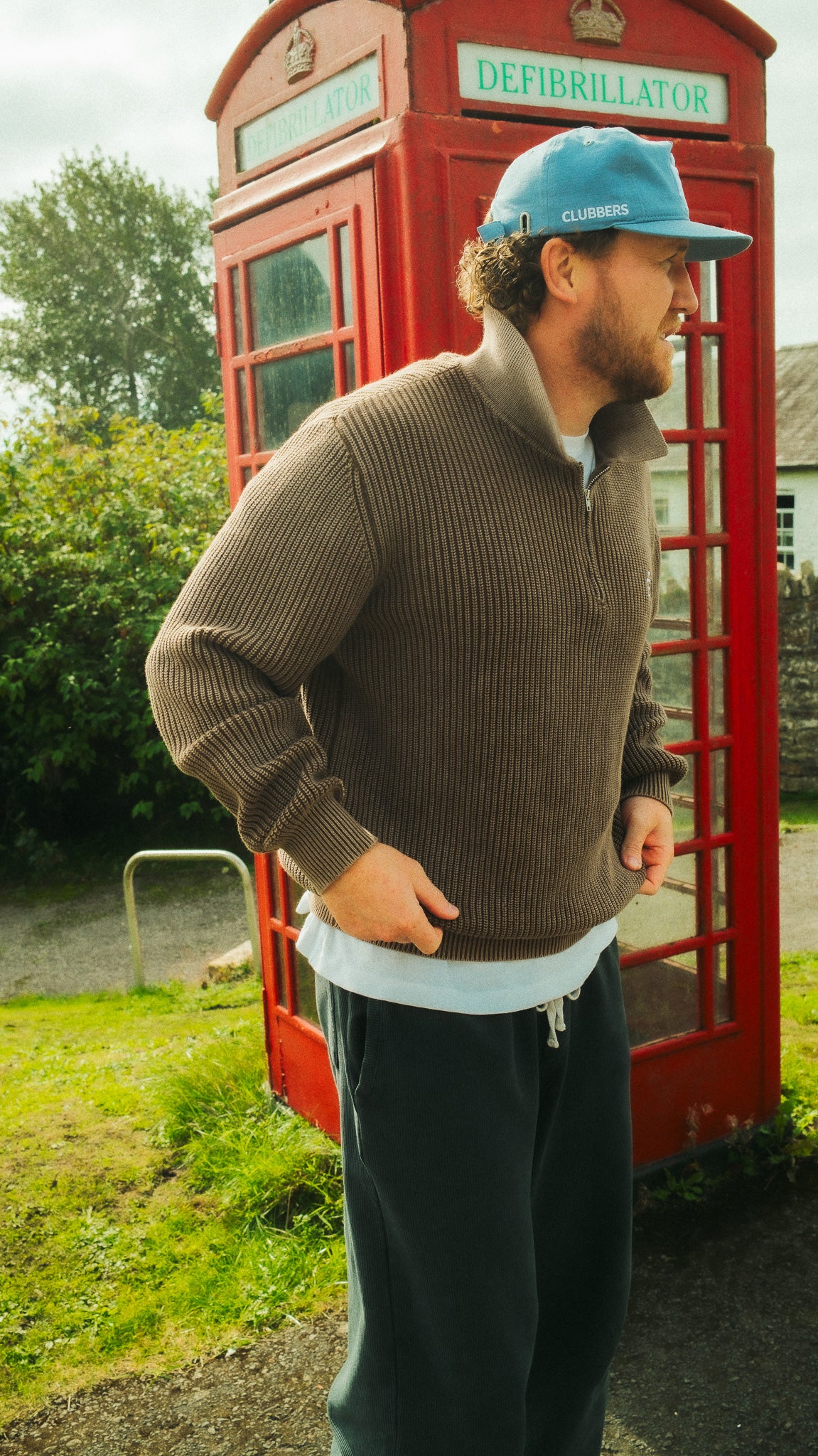 FISHERMAN 1/4 ZIP - ACID BROWN