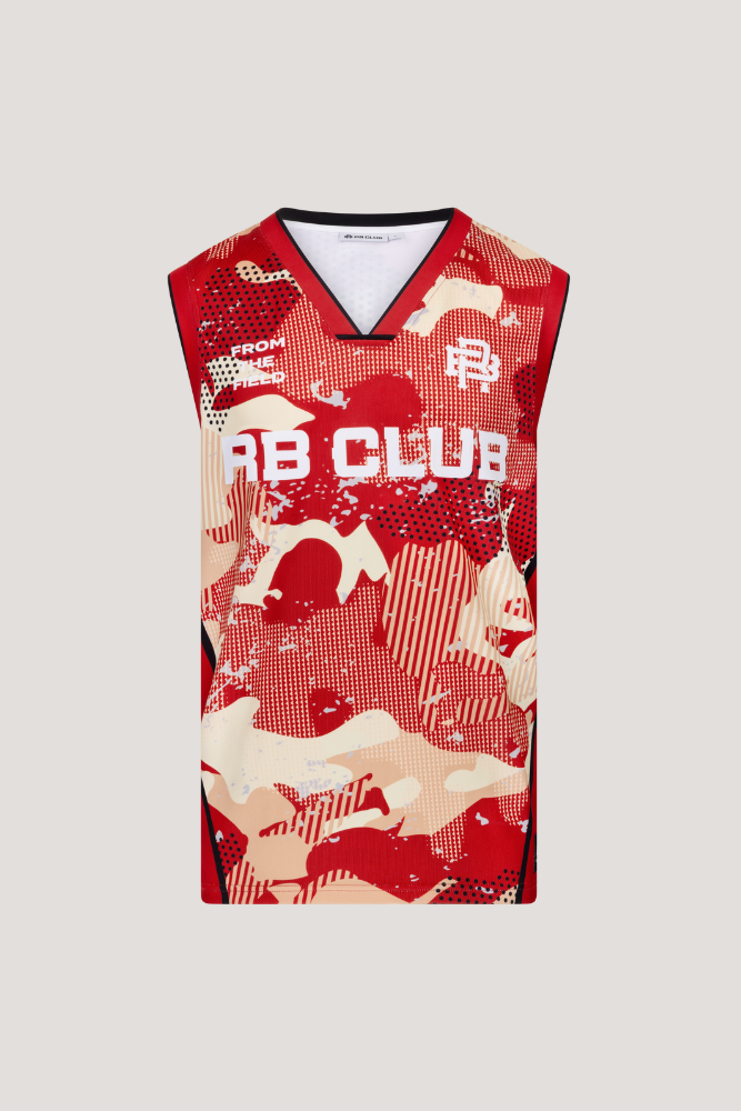 SAINTS SUMMER VEST - RED & BEIGE