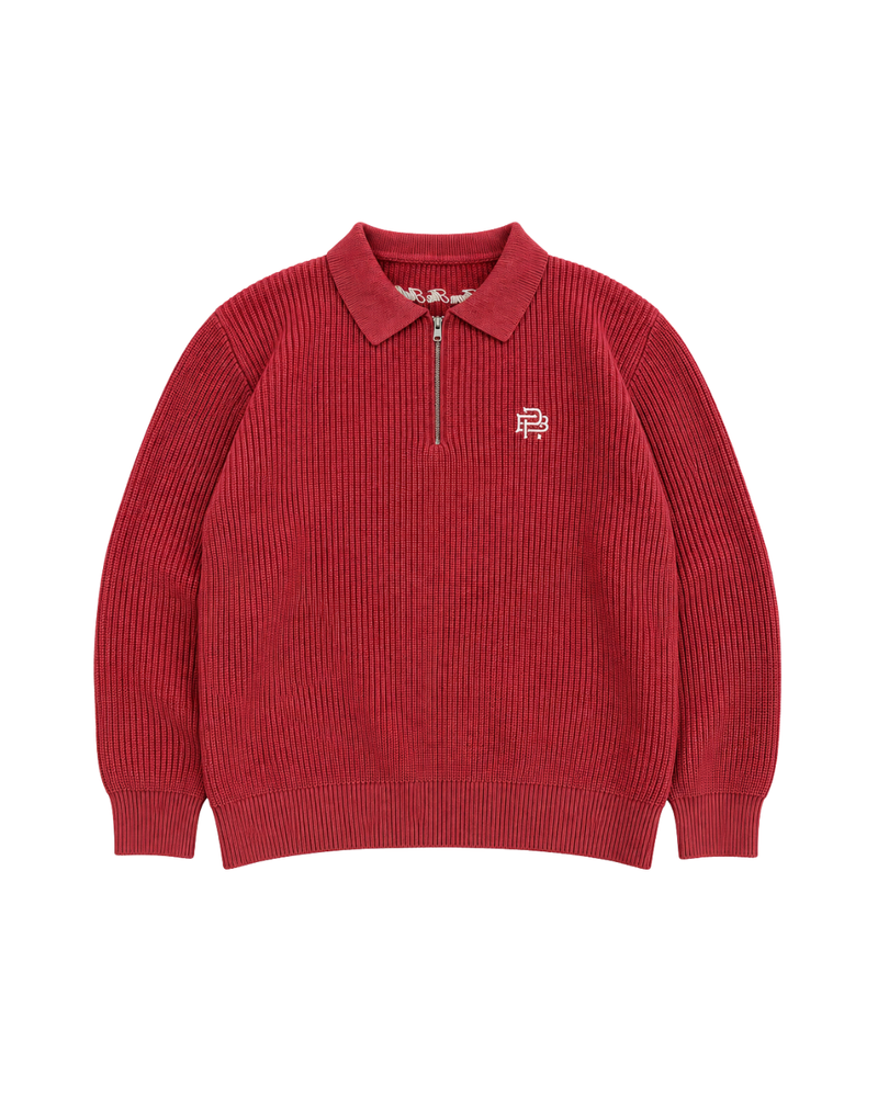 FISHERMAN 1/4 ZIP - ACID RED