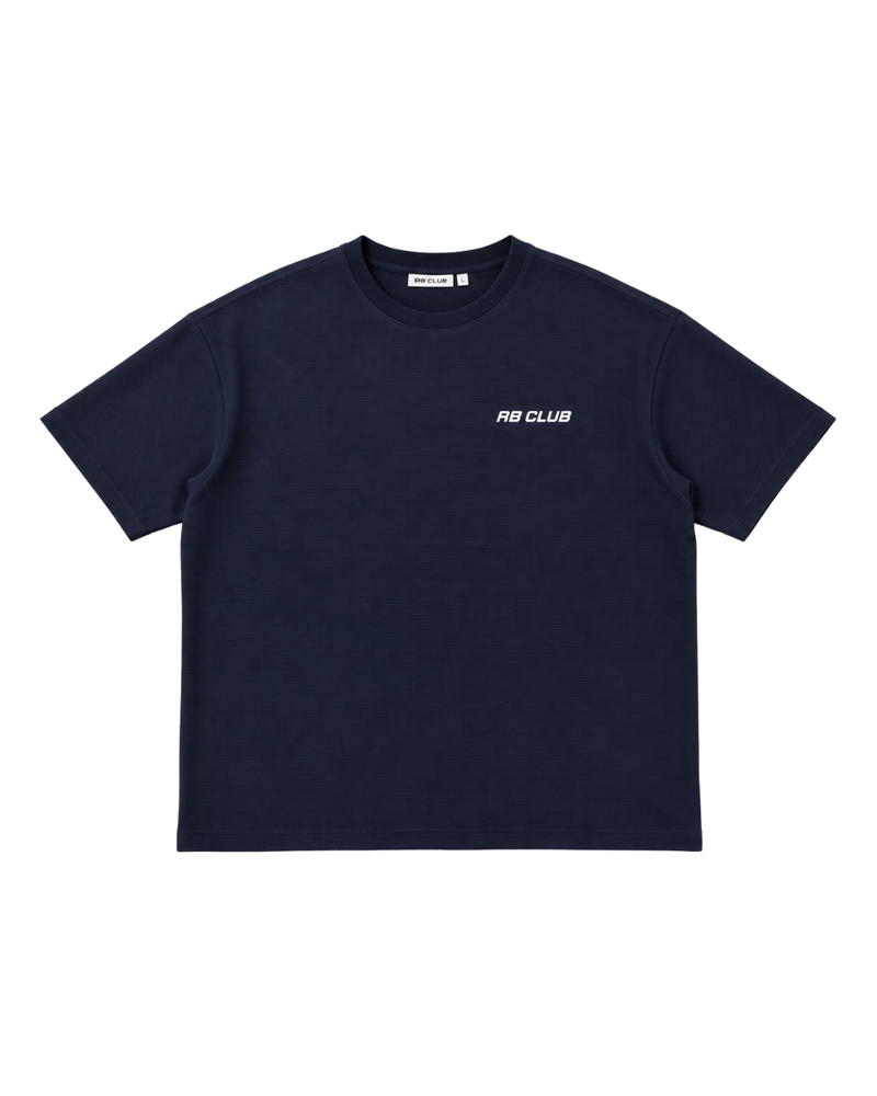 WAFFLE TEE - NAVY