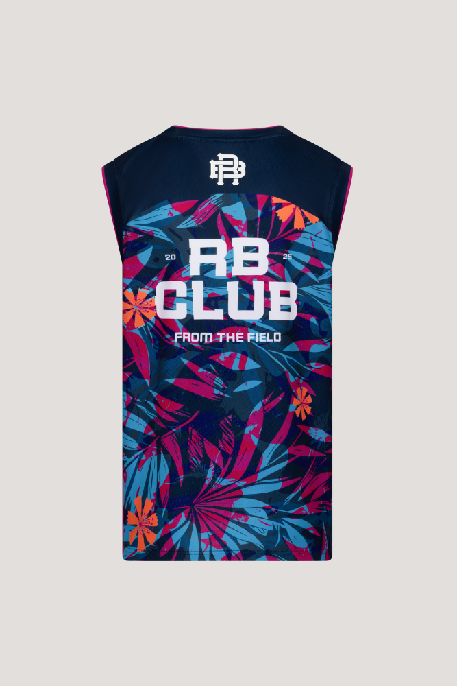 BOOZY BLUE VEST - BLUE & ORANGE