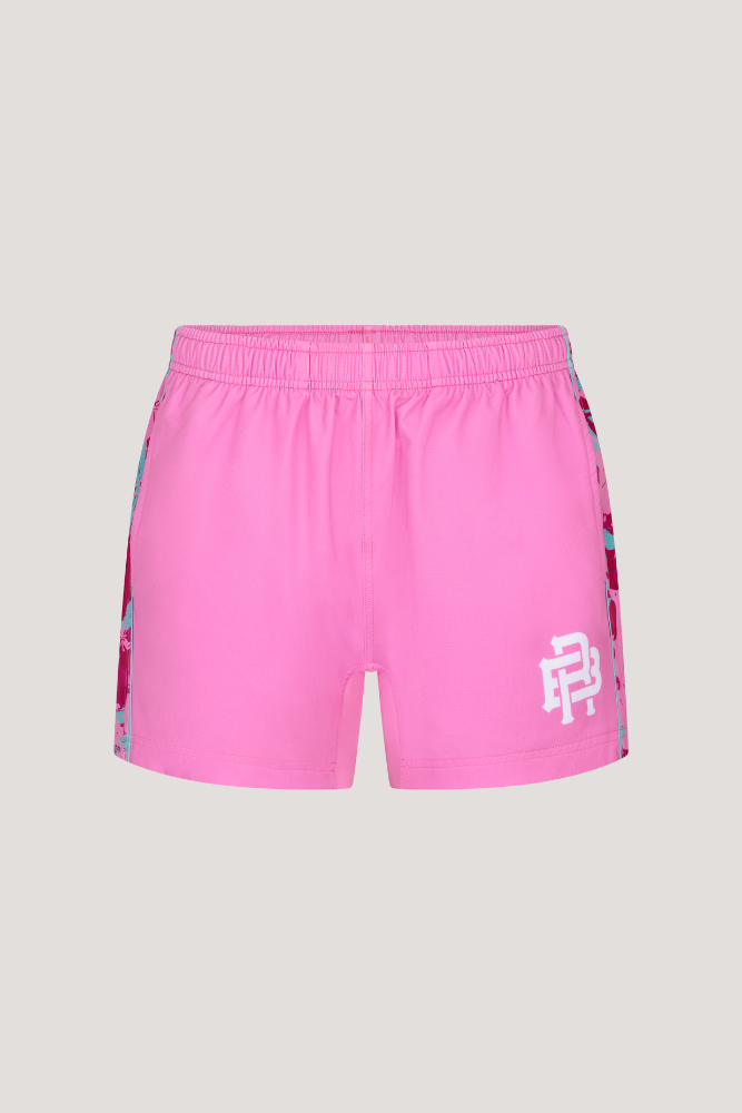 FLAMINGO SPRING RUGBY SHORTS - PINK & BLUE