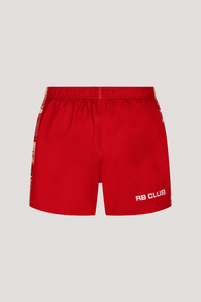 SAINTS SUMMER RUGBY SHORTS - RED & BEIGE