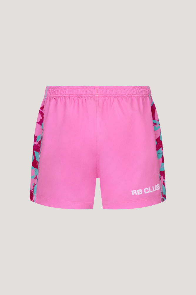 FLAMINGO SPRING RUGBY SHORTS - PINK & BLUE