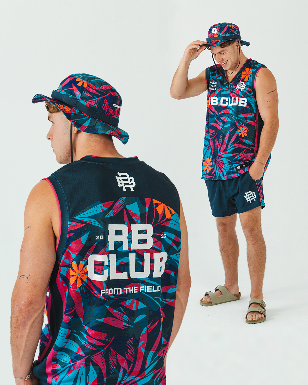 BOOZY BLUE RUGBY SHORTS - BLUE & ORANGE