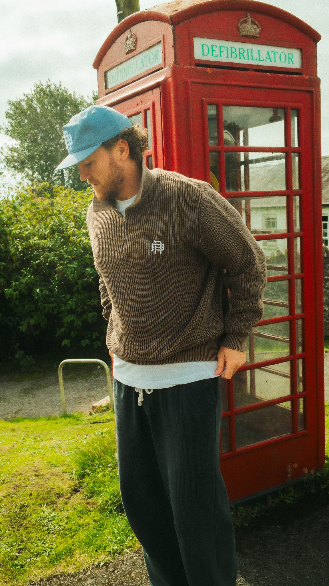 FISHERMAN 1/4 ZIP - ACID BROWN