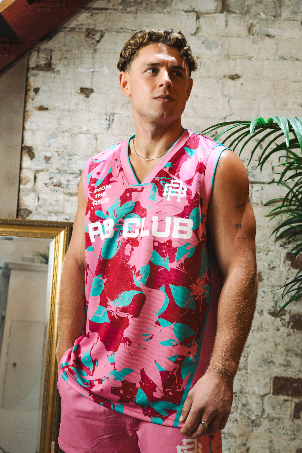 FLAMINGO SPRING VEST - PINK & BLUE