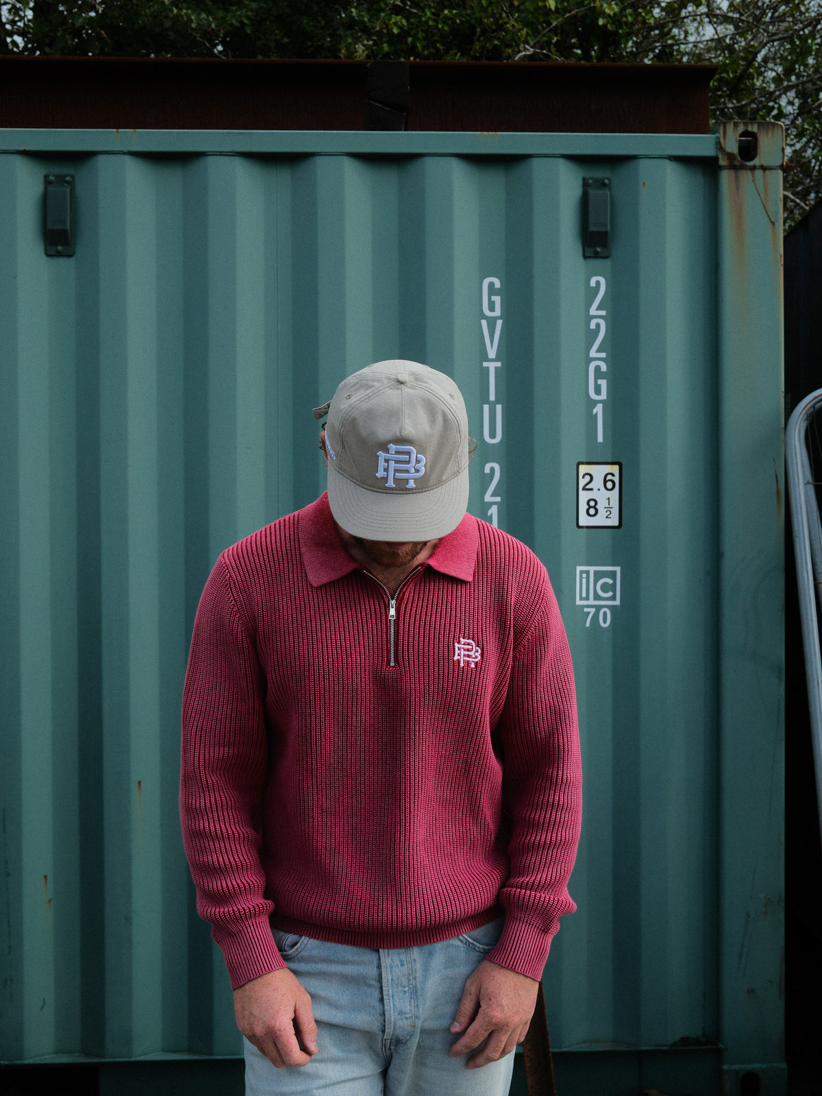 FISHERMAN 1/4 ZIP - ACID RED