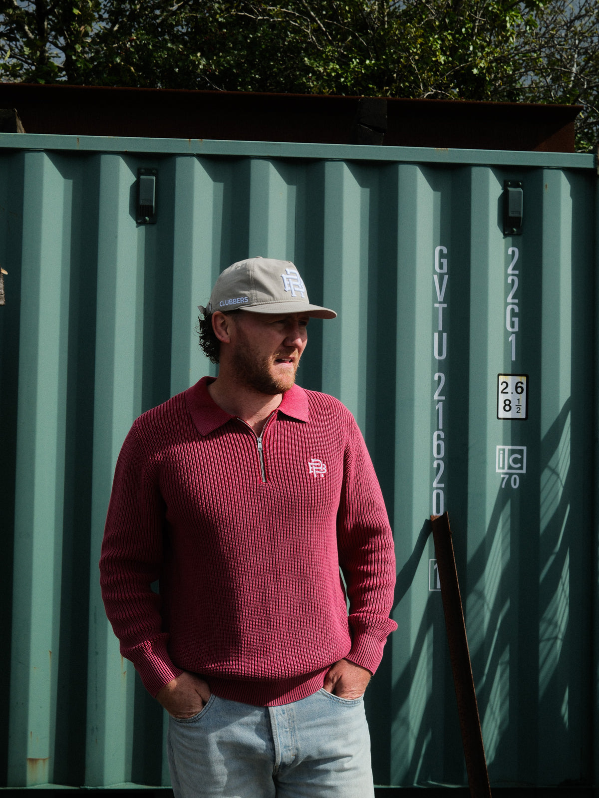FISHERMAN 1/4 ZIP - ACID RED