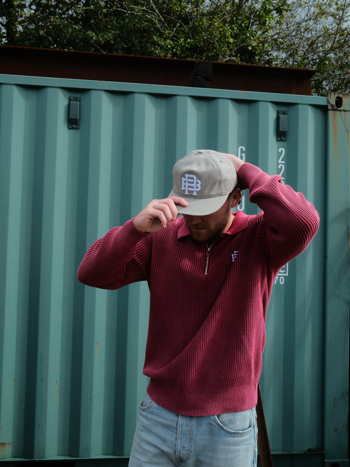 FISHERMAN 1/4 ZIP - ACID RED