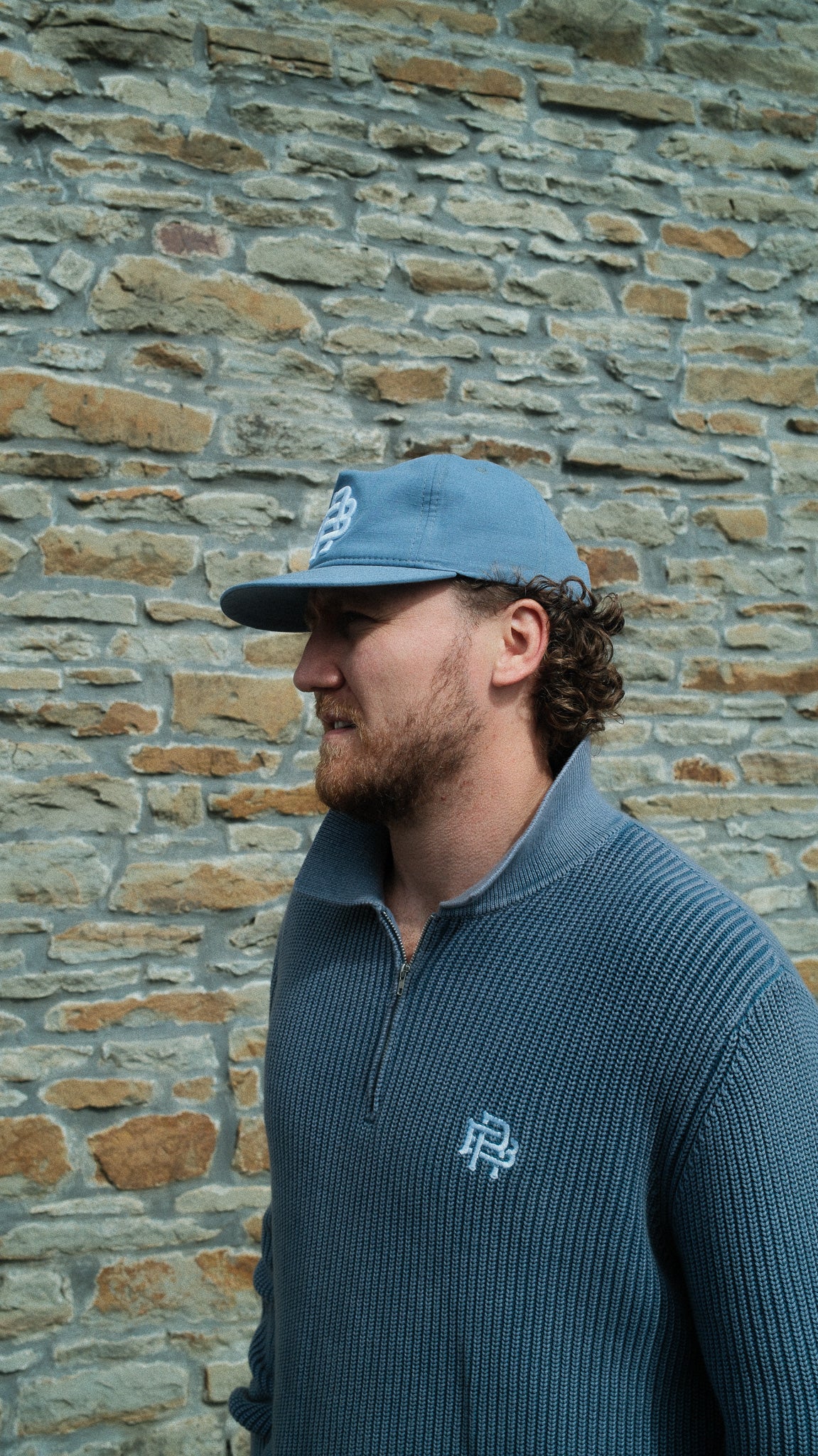 FISHERMAN 1/4 ZIP - ACID BLUE