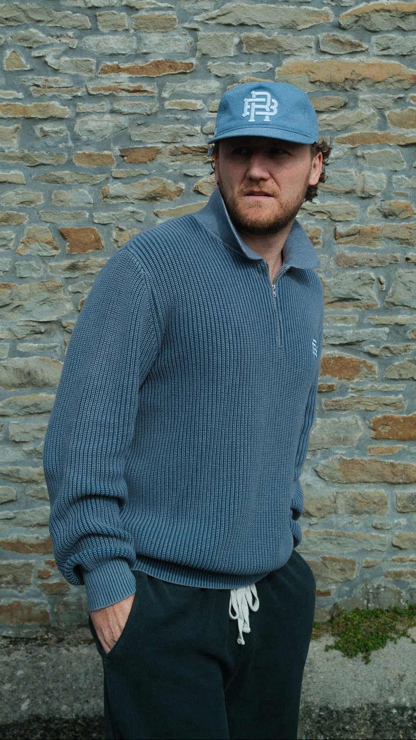 FISHERMAN 1/4 ZIP - ACID BLUE
