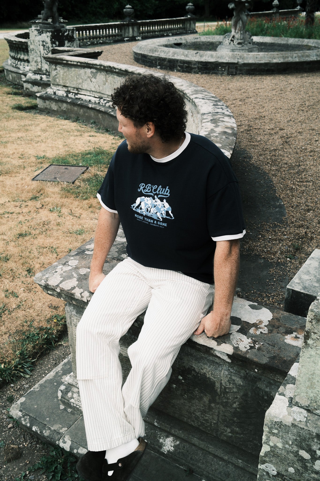 RINGER TEE - NAVY