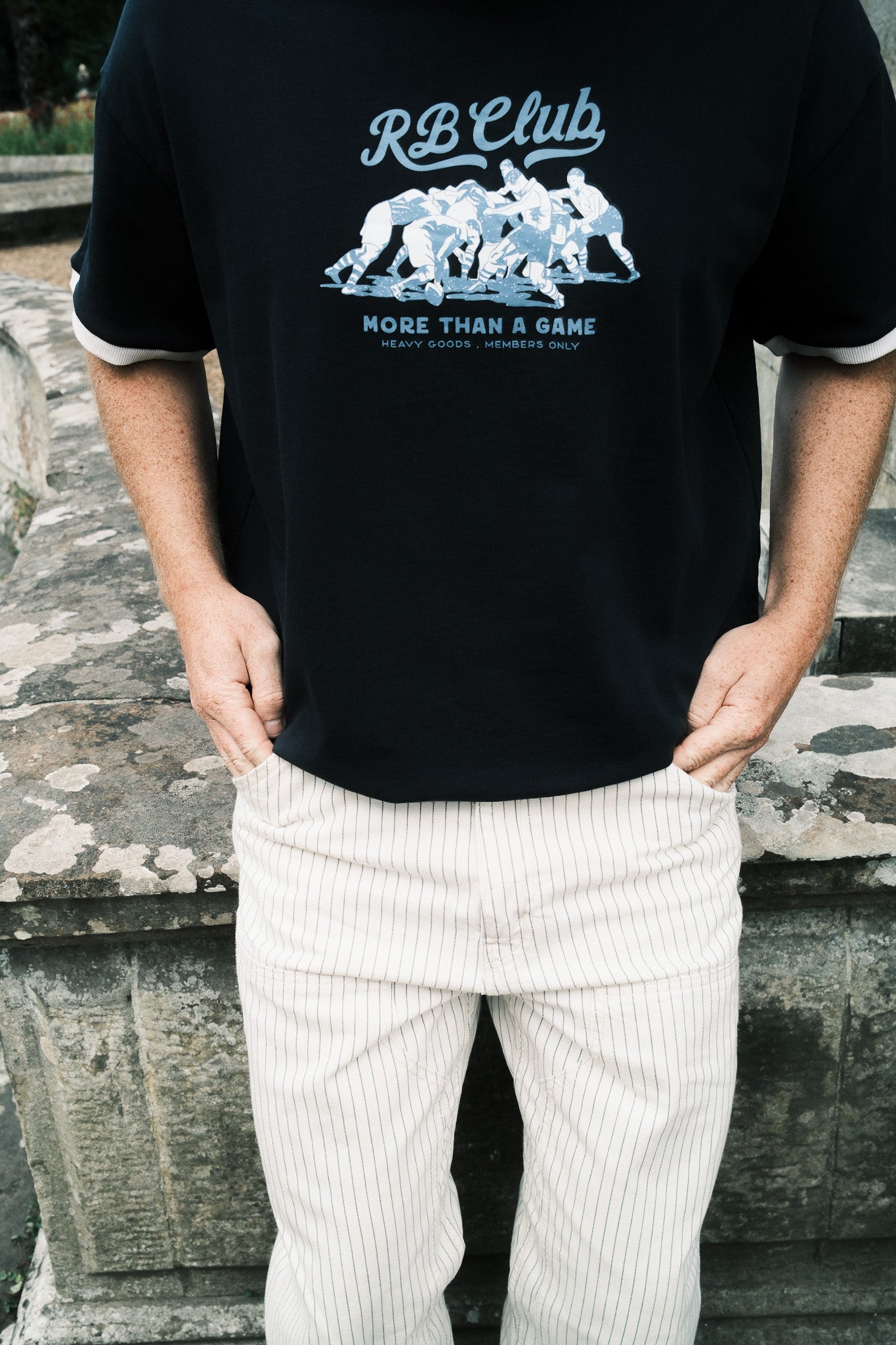 RINGER TEE - NAVY