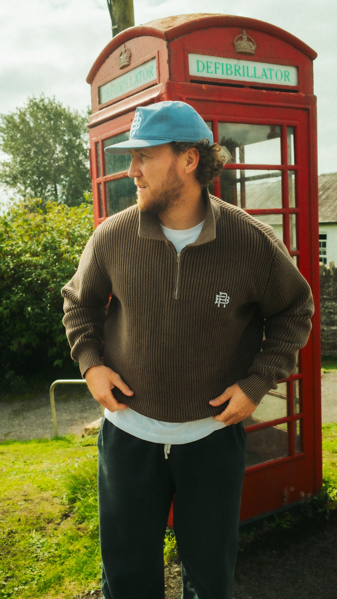 FISHERMAN 1/4 ZIP - ACID BROWN