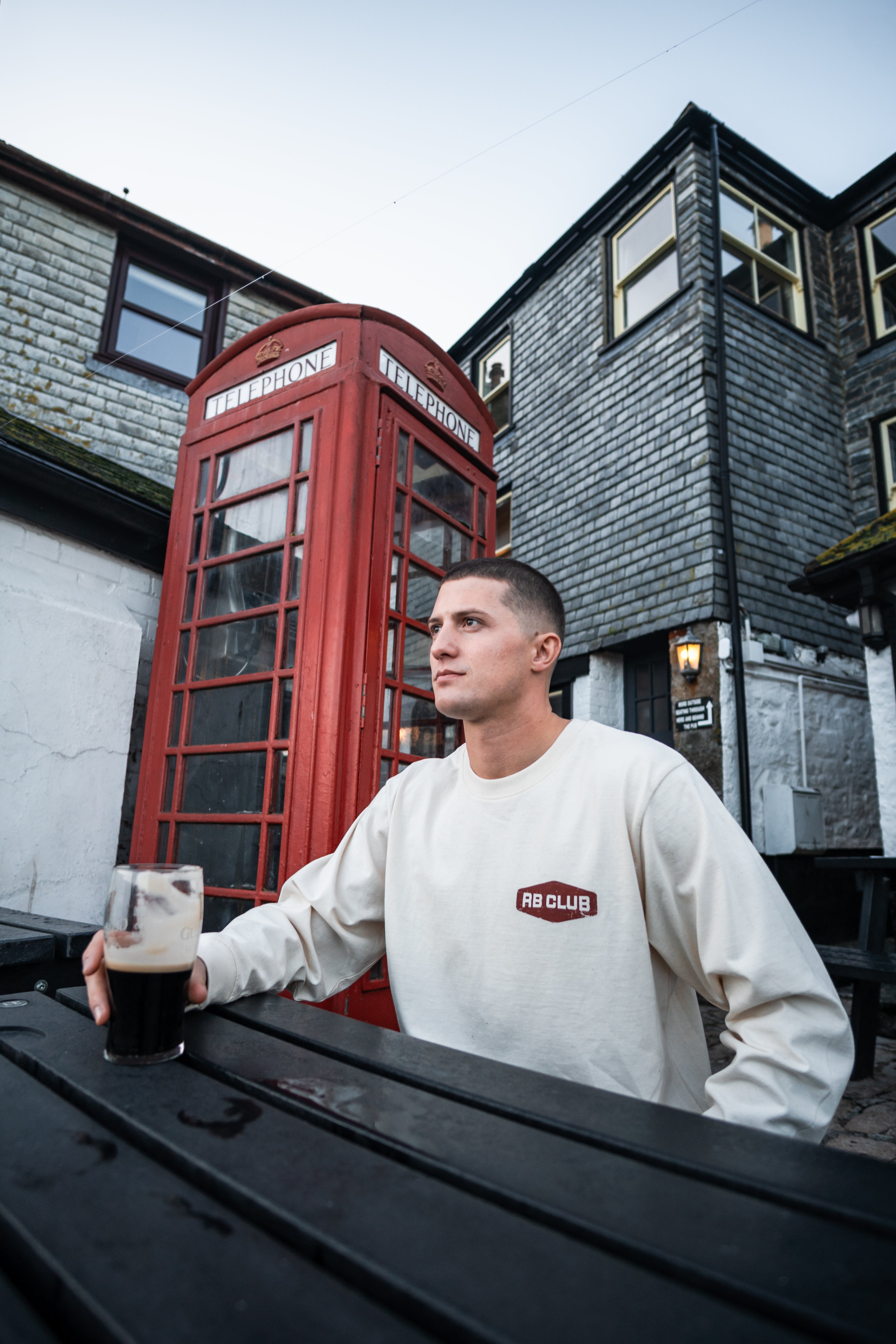 HEAVY WEIGHT LONG SLEEVE TEE - OFF WHITE