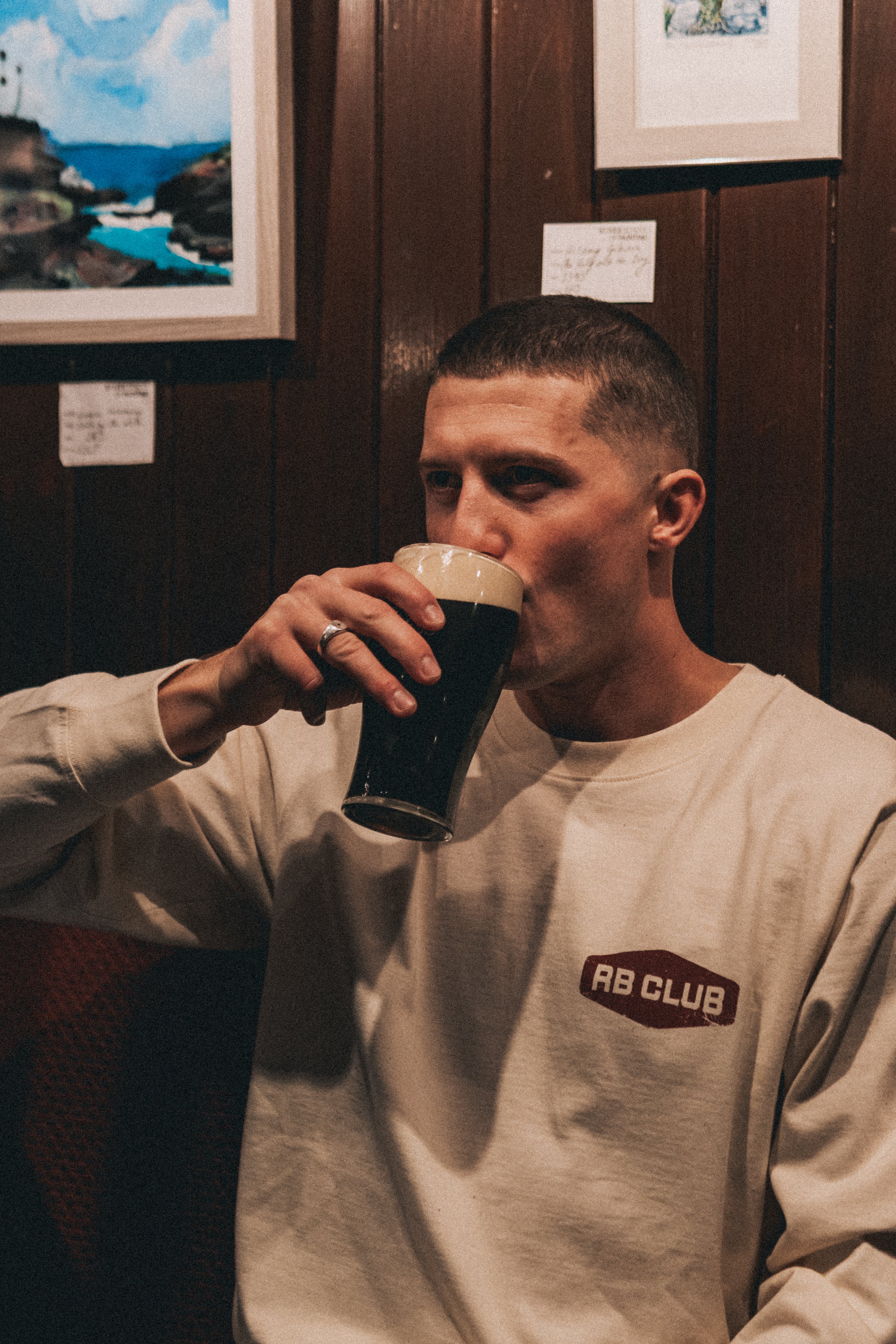 HEAVY WEIGHT LONG SLEEVE TEE - OFF WHITE