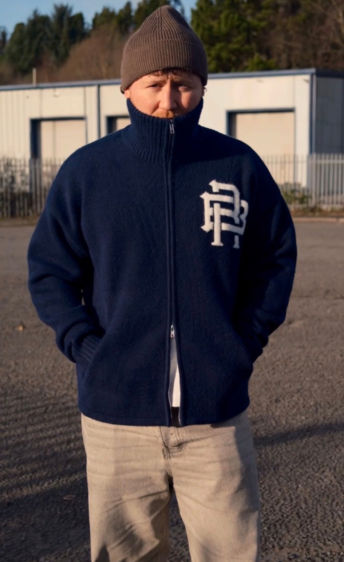 CLUB KNIT ZIP UP - NAVY – RB Club