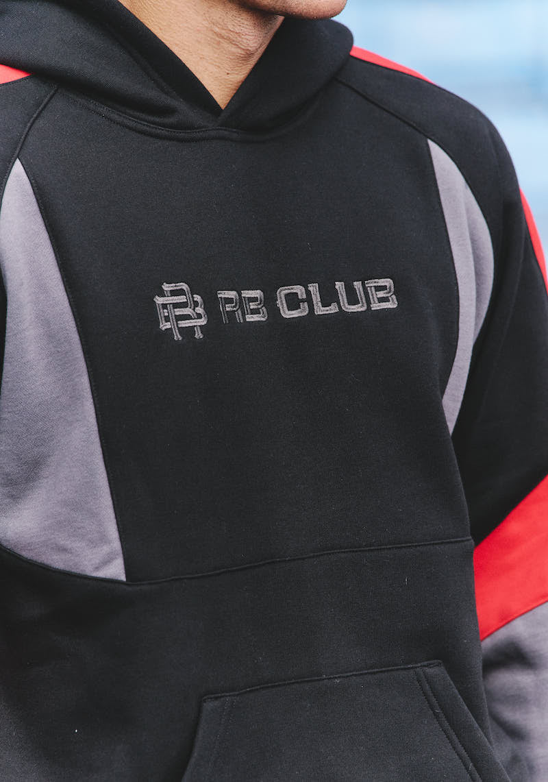 CLUBRA HOODIE - BLACK & RED