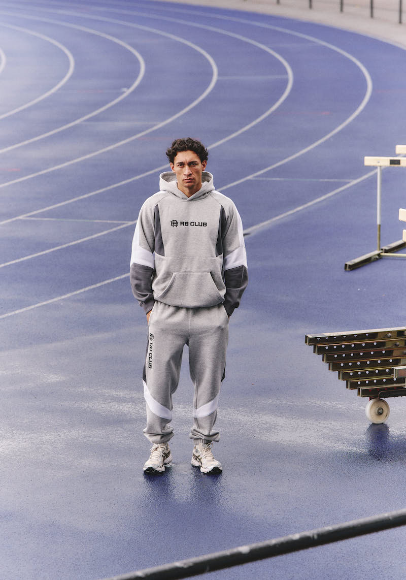 CLUBRA CUFFED SWEATPANTS - GREY & WHITE