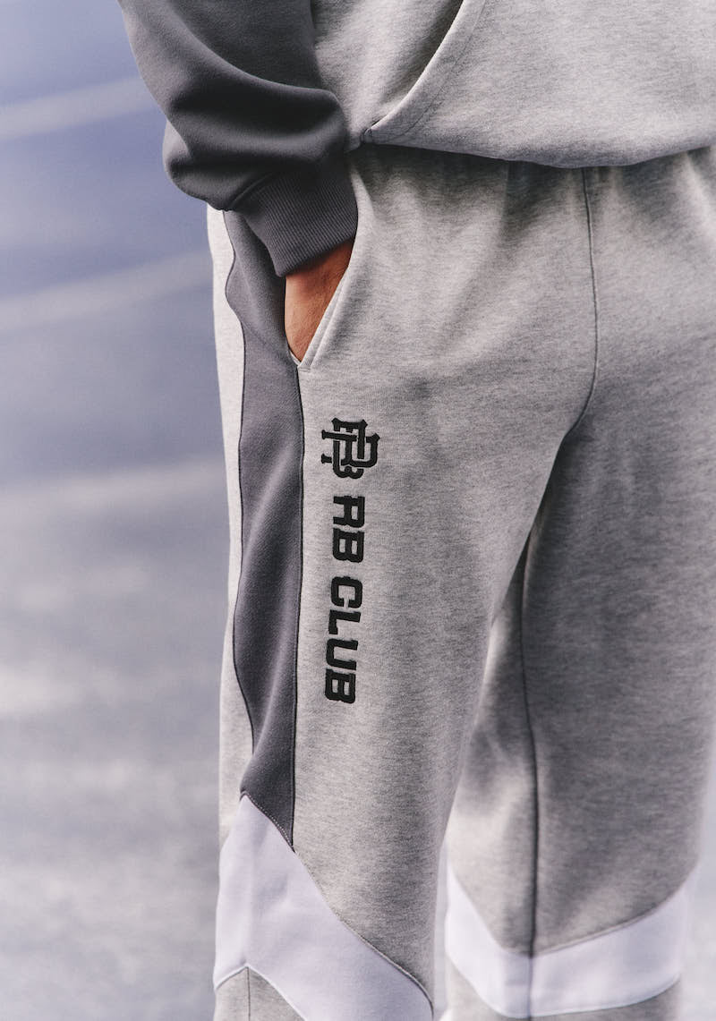 CLUBRA CUFFED SWEATPANTS - GREY & WHITE