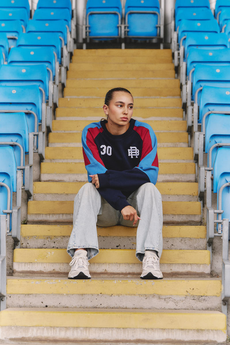 MAVEN SWEATSHIRT - NAVY & MAROON WOMENS