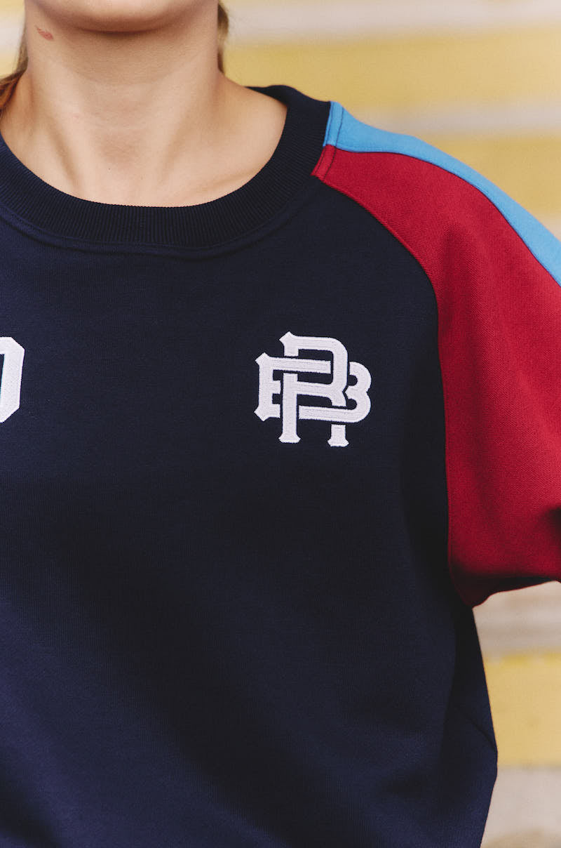 MAVEN SWEATSHIRT - NAVY & MAROON WOMENS