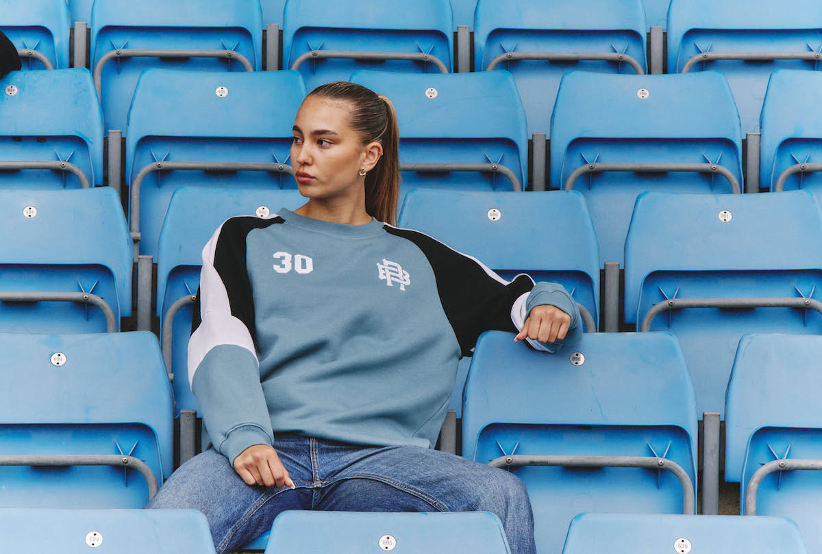 MAVEN SWEATSHIRT - TEAL & WHITE WOMENS