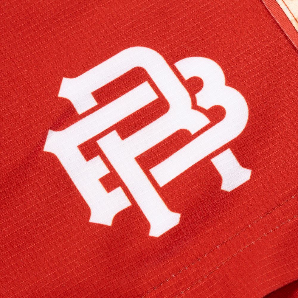 SAINTS SUMMER RUGBY SHORTS - RED & BEIGE