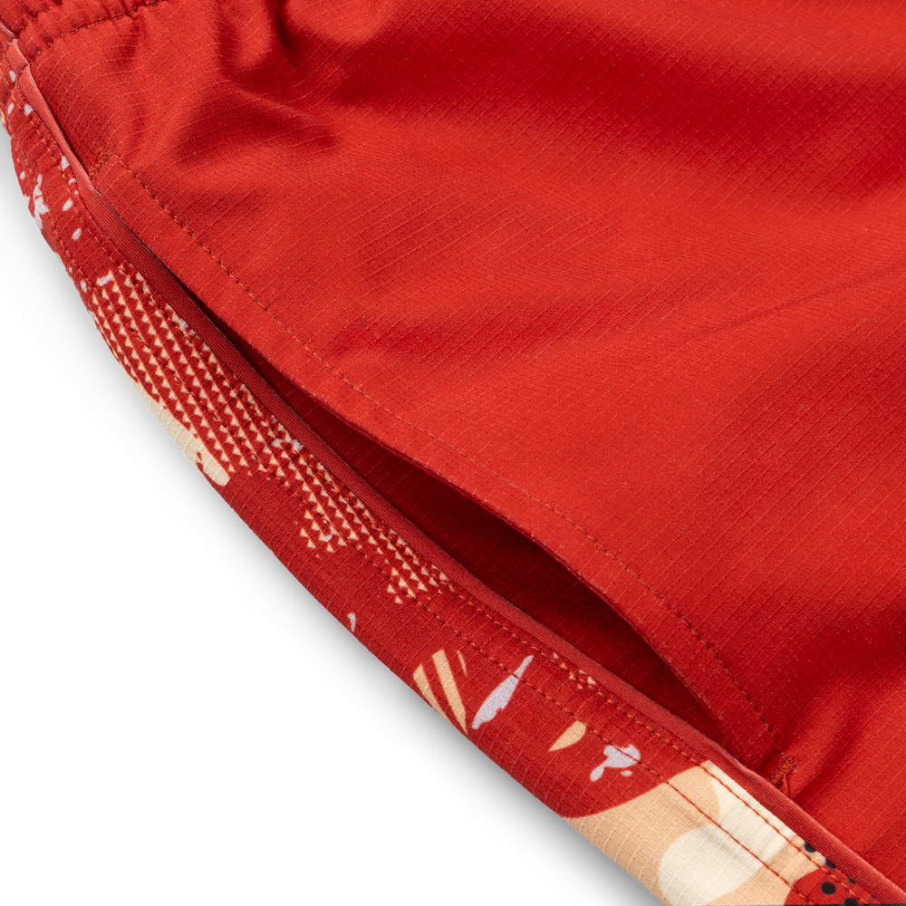 SAINTS SUMMER RUGBY SHORTS - RED & BEIGE